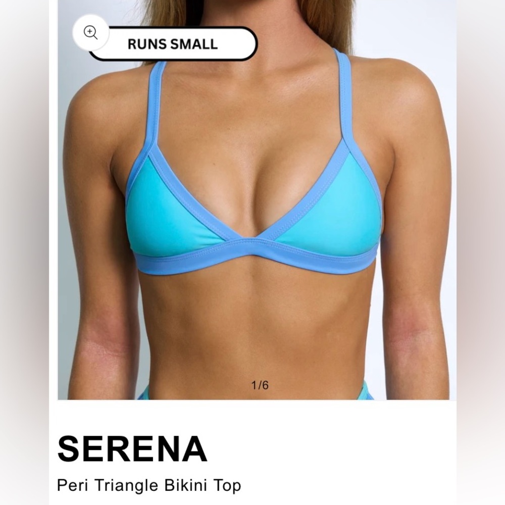 “Serena” Peri Triangle Bikini Top